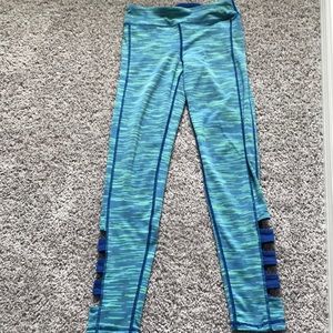 Girls Blue Athletic Leggings